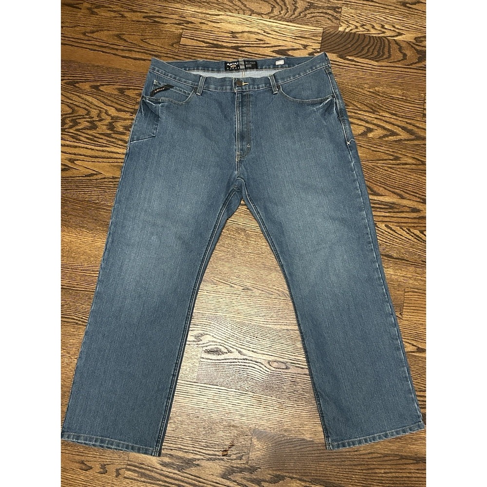 ARIAT REBAR M4 Relaxed Boot Loop Lock Men's Blue Denim Jeans Size‎  40x30